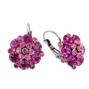 �y���������z�s�A�X�@�f���C���X�g�[���s�A�X�@���[�Yas de57887 low strass blume geformt rose ohrringe fur frauen zink legierung run