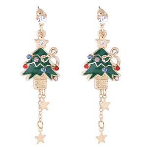 �y���������z�s�A�X�@�f�N���X�}�X�s�A�X�@as de66211 nette weihnachts ohrringe zink legierung pflanze