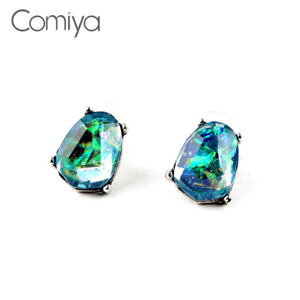 �y���������z�s�A�X�@�f�f�U�C�i�[�O���[���N���X�^���X�^�b�h�s�A�X�@as de58291 designer grun kristallbolzen ohrringe fur frauen zink legierung rund