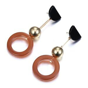 �y���������z�s�A�X�@�A�N���������O�h���b�v�s�A�X�@�R�[�q�[���E���h�r�[�Y�s�A�X�@10xacryl lange tropfen ohrringe kaffee farbe perlen runde baumeln ohrring c5v2