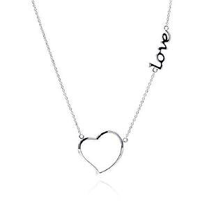 �y���������z�l�b�N���X�@�X�^�[�����O�V���o�[�l�b�N���Xargent sterling collier w ouvert coeur amour pendentif