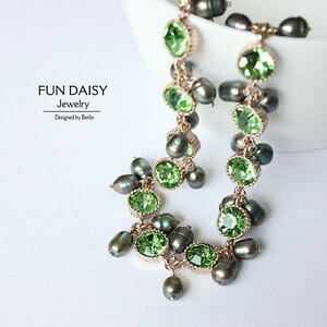 �y���������z�l�b�N���X�@�\�A���N���b�vcollier femme perle de culture deau douce coloree strass soiree cadeau tz