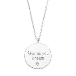 �y���������z�l�b�N���X�@�G�X�e�����v���b�Z�[�Westella bartlett plaqu argent vie as you dream message collier