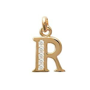 �y���������z�l�b�N���X�@�y���_���g�W���R�j�E��pendentif initiale lettre r plaqu or et oxydes zirconium neuf