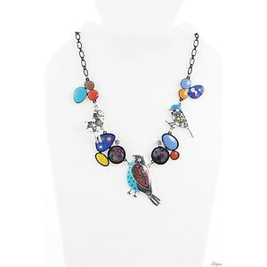 �y���������z�l�b�N���X�@�N���b�v�o�[�h�|�b�v�A�b�vcollier picoti picota,oiseau amp; poule,lol bijoux,bleu popupbijoux