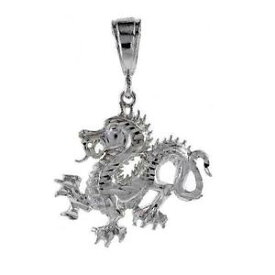 【送料無料】ネックレス　グラムスターリングシルバードラゴンペンダント65 grammes argent sterling dragon grand pendentif