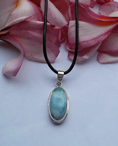 yzlbNX@NGCVVbNBe[WVo[Avagnes creations beau pendentif femme vintage chic argent 925 amp; larimar ovale