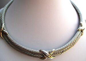 yzlbNX@lbNXBe[WWGJ[S[hVo[beau collier ras du cou plastron rigide bijou vintage couleur or et argent p
