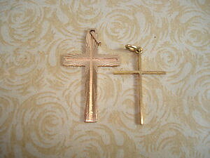 �y���������z�l�b�N���X�@�N���X�y���_���g2 croix pendentifs en plaqu or
