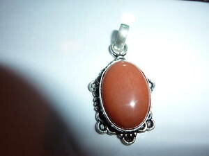 yzlbNX@bht[pendentif aventurine rouge quartz monture en metal argente