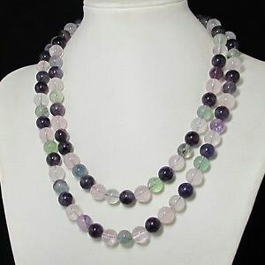 yzlbNX@sNAWXg}l[Nbvcollier 99cm en quartz rose fluorite amthyste argent