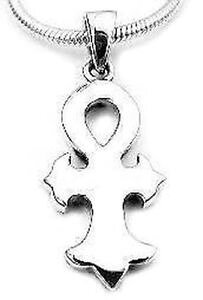 �y���������z�l�b�N���X�@�N���X�y���_���gtrue argent sterling vampires sang croix ankh pendentif breloque