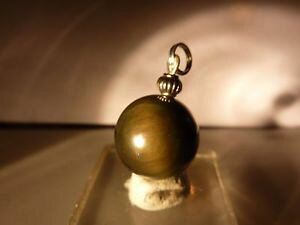 �y���������z�l�b�N���X�@�`�x�b�gpendentif obsidienne oeil celeste 1,6cmamp;argent du tibet