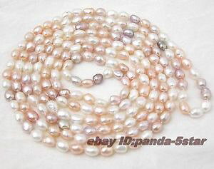 �y���������z�l�b�N���X�@�N�����v810mm, naturel, multicolore, perles de culture ,collier, 160cm