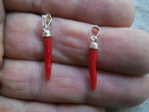 �y���������z�l�b�N���X�@���g���b�\�f�b���T���f�B�ilotto 2 corni corallo rosso della sardegna amuleto portafortuna e arg 925