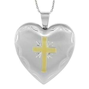 �y���������z�l�b�N���X�@�X�^�[�����O�V���o�[�S�[���f���g�[���N���X�C�^���A���b�`�n�[�g�y���_���gargent sterling cur loquet pendentif avec ton dor croix , 457cm italien