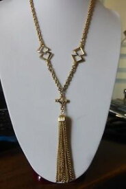 【送料無料】ネックレス　ゴールドプレートチェーンクリップlong collier chaine en plaque or