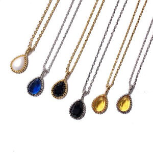 �y���������z�l�b�N���X�@�N�����v�S�[���h�N���X�^���I�[�X�g���Acollier pendantif dor petit carr cristal autriche bleu vert rouge jaune nd5