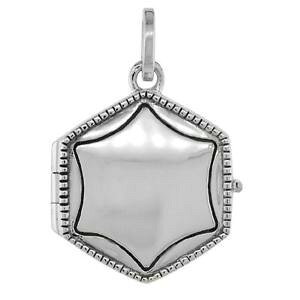 �y���������z�l�b�N���X�@���b�`���_�C�����C�^���Aargent sterling sans dfaut qualit hexagone mdaillon loquet,457cm italien