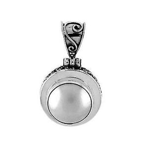 �y���������z�l�b�N���X�@�X�^�[�����O�V���o�[�}�x�o��femmes en argent sterling 925 mabe perle bali 44cm pendentif