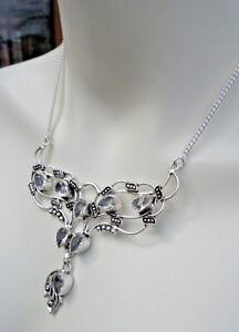 yzlbNX@lbNXcollier plaqu argent et quartz transparent co39