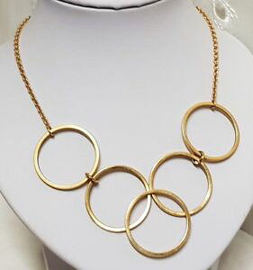 yzlbNX@re[WWG[lbNXGC{TC^J[S[h`F[Obijou vintage collier signe avon metal couleur or anneaux chaine 150t