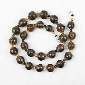 �y���������z�l�b�N���X�@�l�b�N���X�C�������O�^�C�vnaturel argile perles collierearrings set peint la main kazuri type ncs09