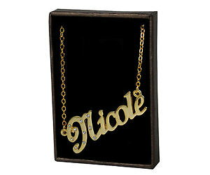 �y���������z�l�b�N���X�@�N���b�v�j�R�[���N���X�}�Xnom collier nicole 18k plaqu or beau cadeau de nol pour elle