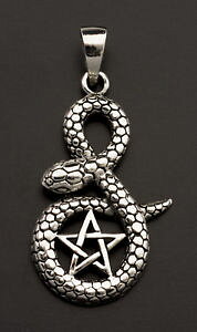 �y���������z�l�b�N���X�@�V���o�[�}�b�V�t�}�W�b�N�w�r�y���_���gserpent pentagramme pendentif pentacle en argent 925 massif 51g magie 25904