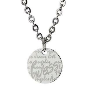 yzlbNX@Scollana girocollo donna guess usn81003 medaglietta logo inciso pendente
