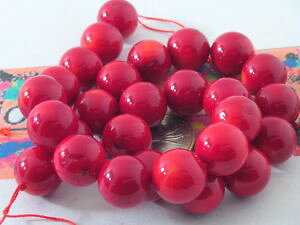 �y���������z�l�b�N���X�@�f�B���b�\�p�[���f���_�~��1 filo di corallo bambu rosso 28 perle del da 14 mm lungo 40 cm