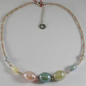 【送料無料】ネックレス ベネチアコンディムラーノローザコベージュcollana antica murrina venezia con vetro di murano beige rosa grigio co994a03