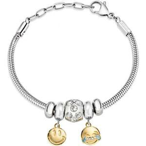 �y���������z�l�b�N���X�@�S�[���h�X�}�C���h���b�vbracciale donna morellato drops scz900 acciaio inossidabile charms gold smile