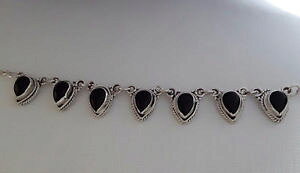�y���������z�l�b�N���X�@�i�V�T�C�Y�l�b�N���X�V���o�[�I���kagnes creations beau collier femme argent 925 orne d onyx taille poire