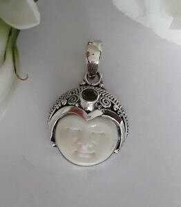 �y���������z�l�b�N���X�@�N���G�C�V�������[�h�y���h�b�g�O���[��agnes creations pendentif femme mode argent 925 amp; os sculpt orn pridot vert