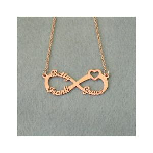 �y���������z�l�b�N���X�@�N�����v�s���N�S�[���h�{�b�N�Xcollier infini dor or rose 3 prnoms cret cadeau lamp;d