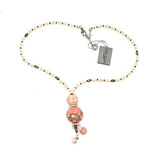 【送料無料】ネックレス ベネチアコンディムラノベージュコcollana antica murrina venezia con vetro di murano arancione e beige co964a25