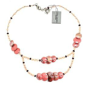 【送料無料】ネックレス ベネチアコンディムラーノベージュcollana antica murrina venezia con vetro di murano arancione beige co960a25