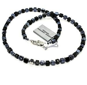 �y���������z�l�b�N���X�@�x�l�`�A�R���f�B�����[�mcollana antica murrina venezia uomo man con vetro di murano nero coa93a14