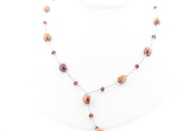 【送料無料】ネックレス　スターリングリゾーツスターリングバロックガーネットパールネックレスsterling 79mm baroque rouge culture deau douce perle amp;garnet collier de perles