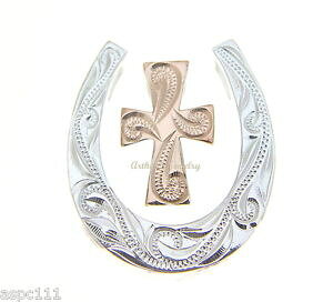 yzlbNX@X^[OVo[nCAsNS[hACANXen argent sterling 925 lui et elle hawaen volutes rose or croix fer cheval