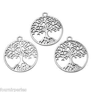 �y���������z�l�b�N���X�@�y���_���g�W���G���[�c���[15 pendentifs breloques charms arbre de vie pr bijoux accessoire 47x41cm