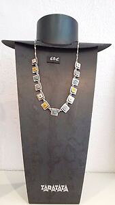 �y���������z�l�b�N���X�@�N�����v���b�L���U�C�Ncollier taratata mtal plaqu argent mosaque