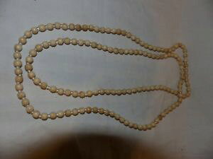 �y���������z�l�b�N���X�@�K���X�r�[�Y�N���b�vgrand collier sautoir en perles dos et verre ancien