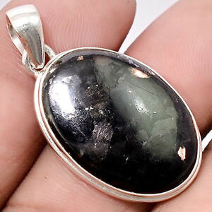 �y���������z�l�b�N���X�@�}�E���gpendentif nuummite vritable monture argent 925 rare ref 1045