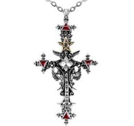 【送料無料】ネックレス　クロスローマペンダントアンクゴシックilluminati croix pentagramme pendentif romain ankh alchemy gothic p397