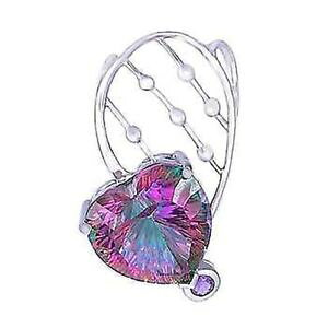 yzlbNX@X^[OVo[tH[gp[Yy_gfemmes en argent sterling 925 forme coeur topaze mystique 44cm pendentif
