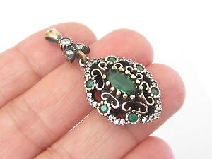 yzlbNX@gRX^GhX^[Oturque 925k argent sterling meraude fait la main marquise hurrem sultan