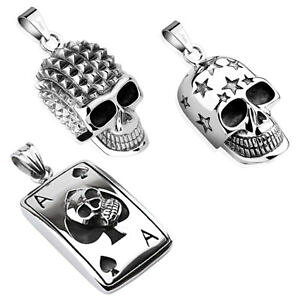 yzlbNX@wbhNvwbhG[XXeXX`[oCJ[SVbNpendentif tete mort collier tte de mort ace dog tag acier inox gothique biker