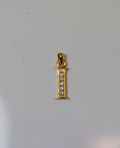 �y���������z�l�b�N���X�@�y���_���g�V���v���S�[���h���b�Lpendentif initiale simple lettre i en plaqu or serti de strass ide cadeaux